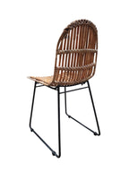 RATTAN Stuhl, 2er-Set – Natur, Gestell schwarz – Bild 8