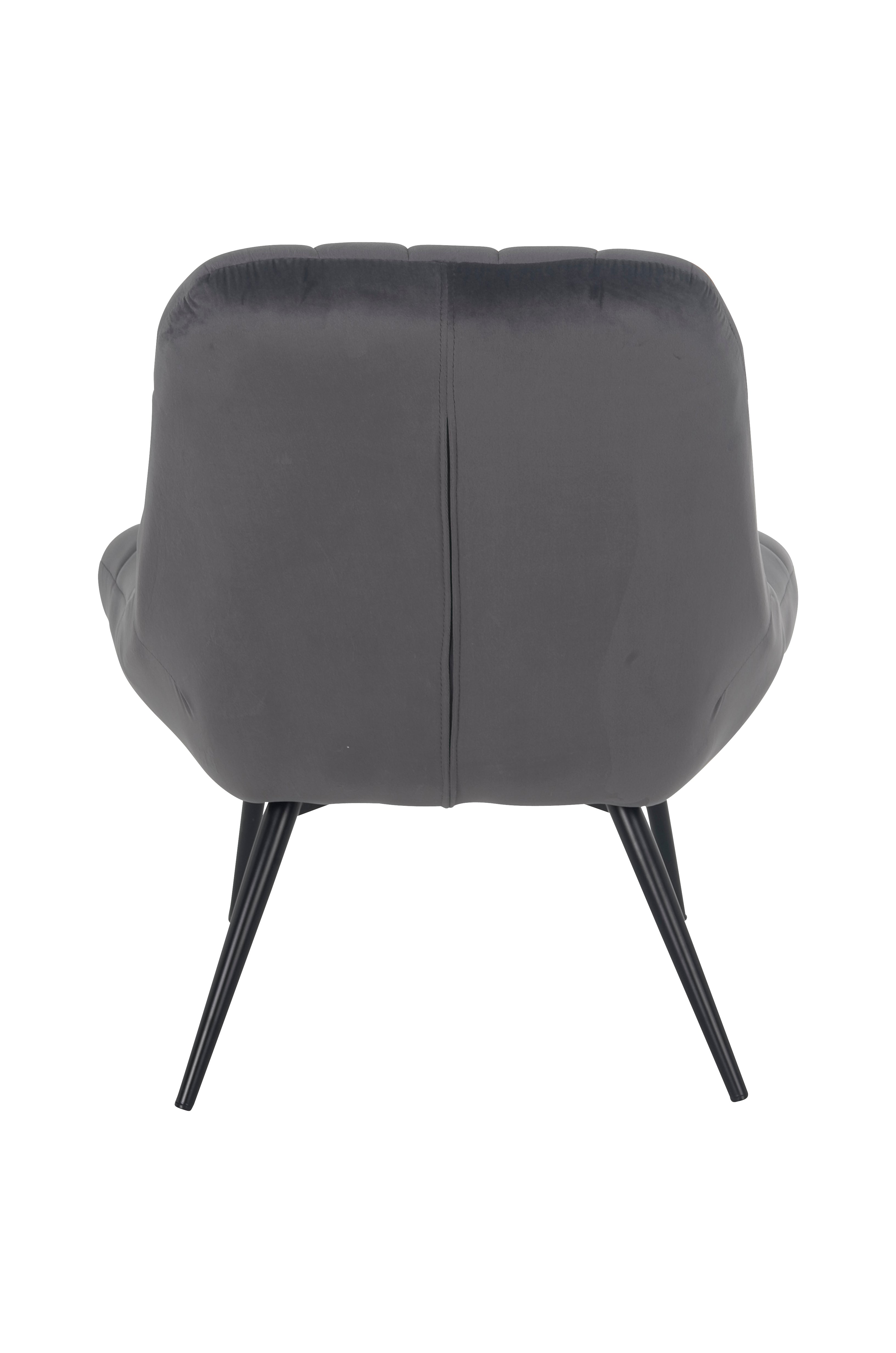 Sales Fever - Sessel XXL Samt grau Metall schwarz