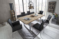 TABLES & CO Tisch 200x100 cm, Wildeiche, silbernes Gestell – Platte natur, Gestell antiksilbern