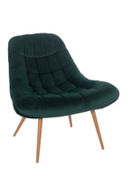 Sales Fever - Sessel XXL Samt grün Metall Holzoptik