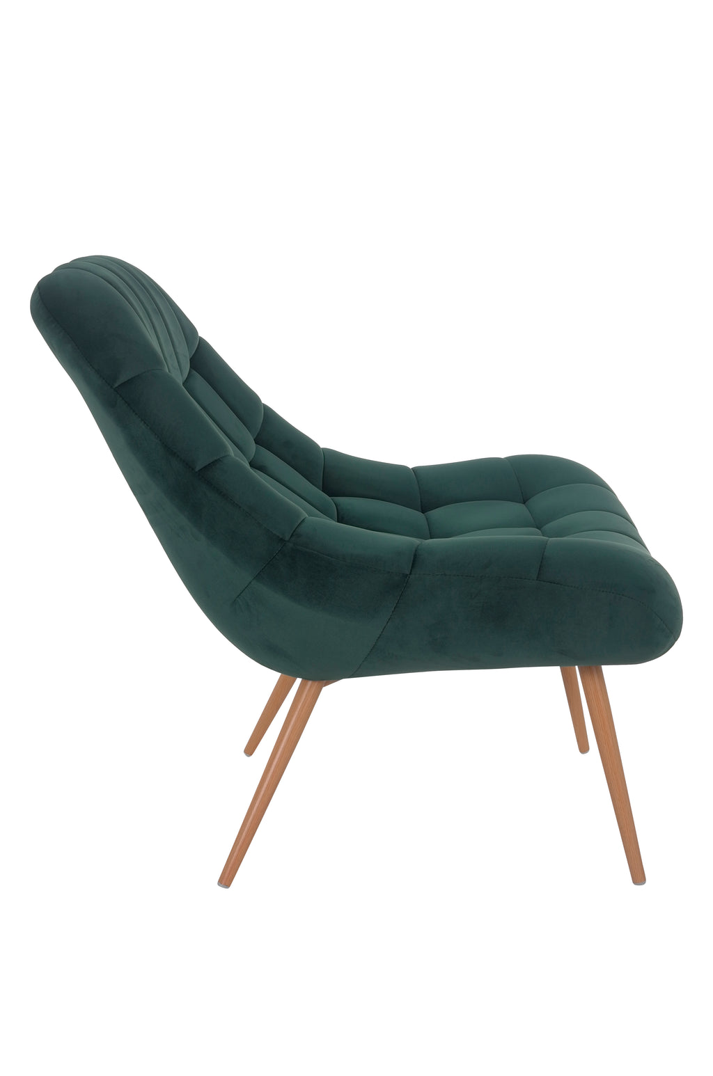 Sales Fever - Sessel XXL Samt grün Metall Holzoptik