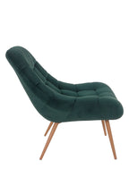 Sales Fever - Sessel XXL Samt grün Metall Holzoptik