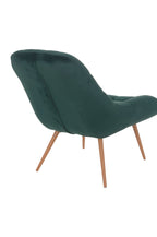 Sales Fever - Sessel XXL Samt grün Metall Holzoptik