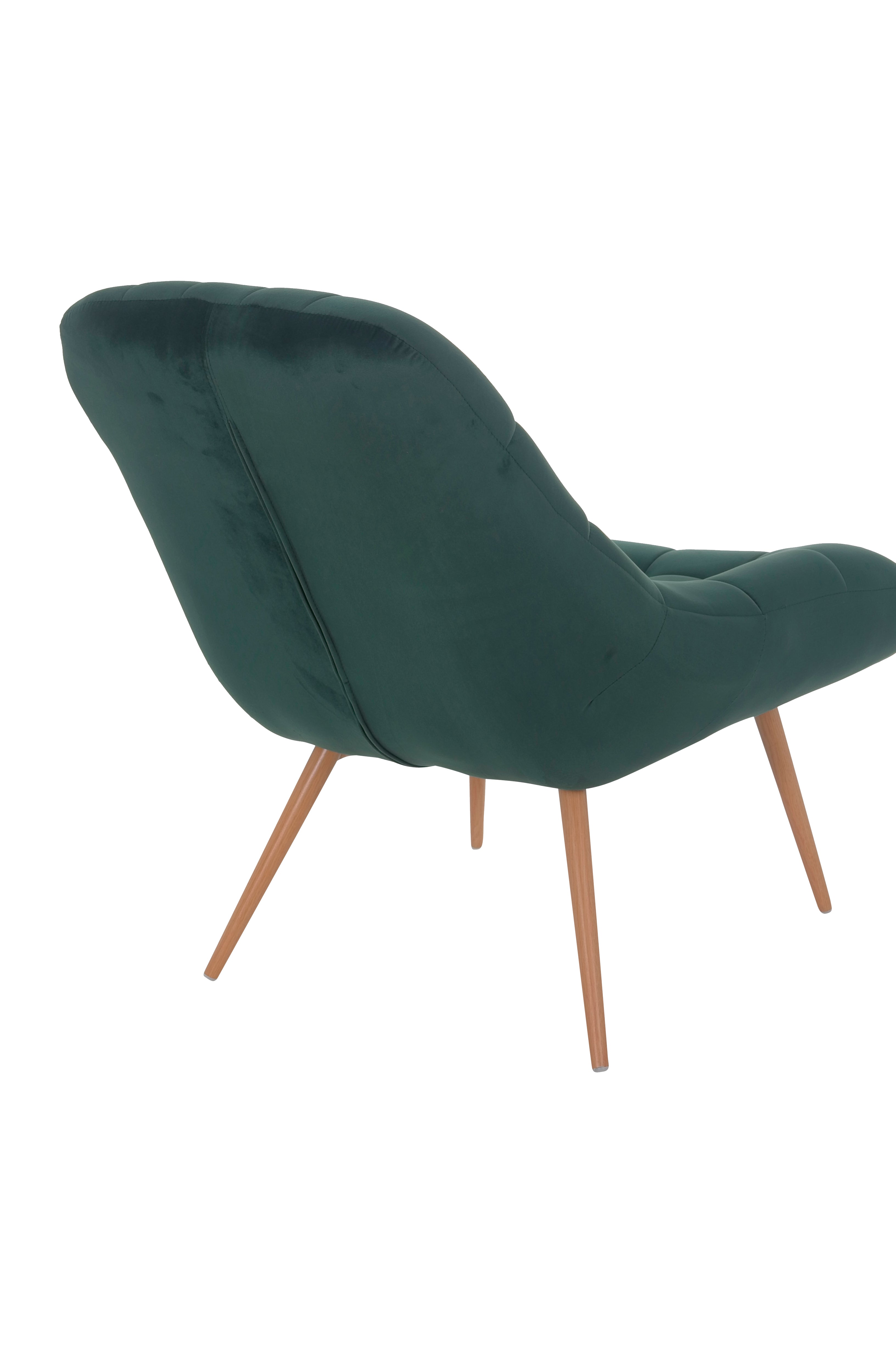 Sales Fever - Sessel XXL Samt grün Metall Holzoptik