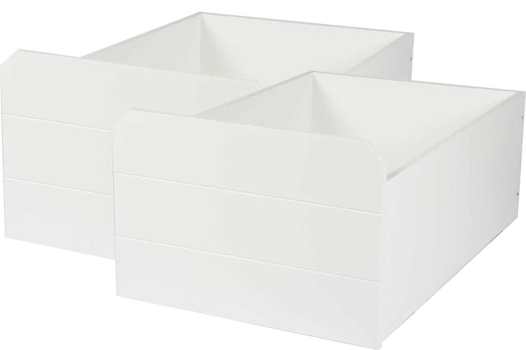 Möbilia - Schublade, 2-er Set, zu Hochbett 12020053 58x90x40 cm weiß, natur
