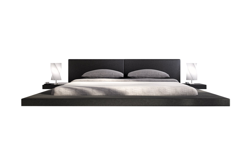 Sales Fever - Polsterbett 140x200 cm schwarz Kunstleder-Optik#