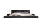 Sales Fever - Polsterbett 140x200 cm schwarz Kunstleder-Optik#