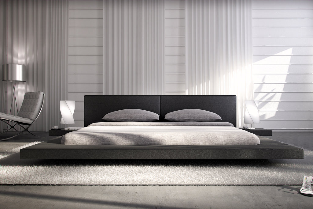 Sales Fever - Polsterbett 140x200 cm schwarz Kunstleder-Optik#