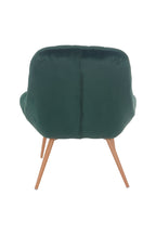 Sales Fever - Sessel XXL Samt grün Metall Holzoptik