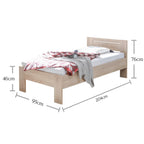 Futonbett / Bettgestell 90x200 in 2 Farben