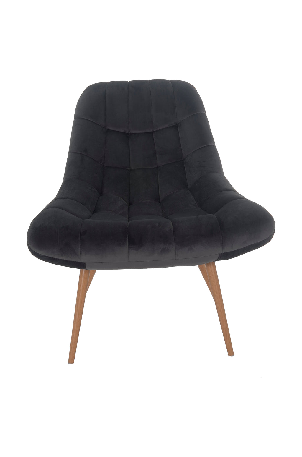 Sales Fever - Sessel XXL Samt grau Metall Holzoptik