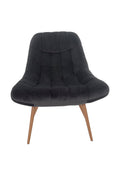 Sales Fever - Sessel XXL Samt grau Metall Holzoptik