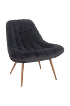 Sales Fever - Sessel XXL Samt grau Metall Holzoptik