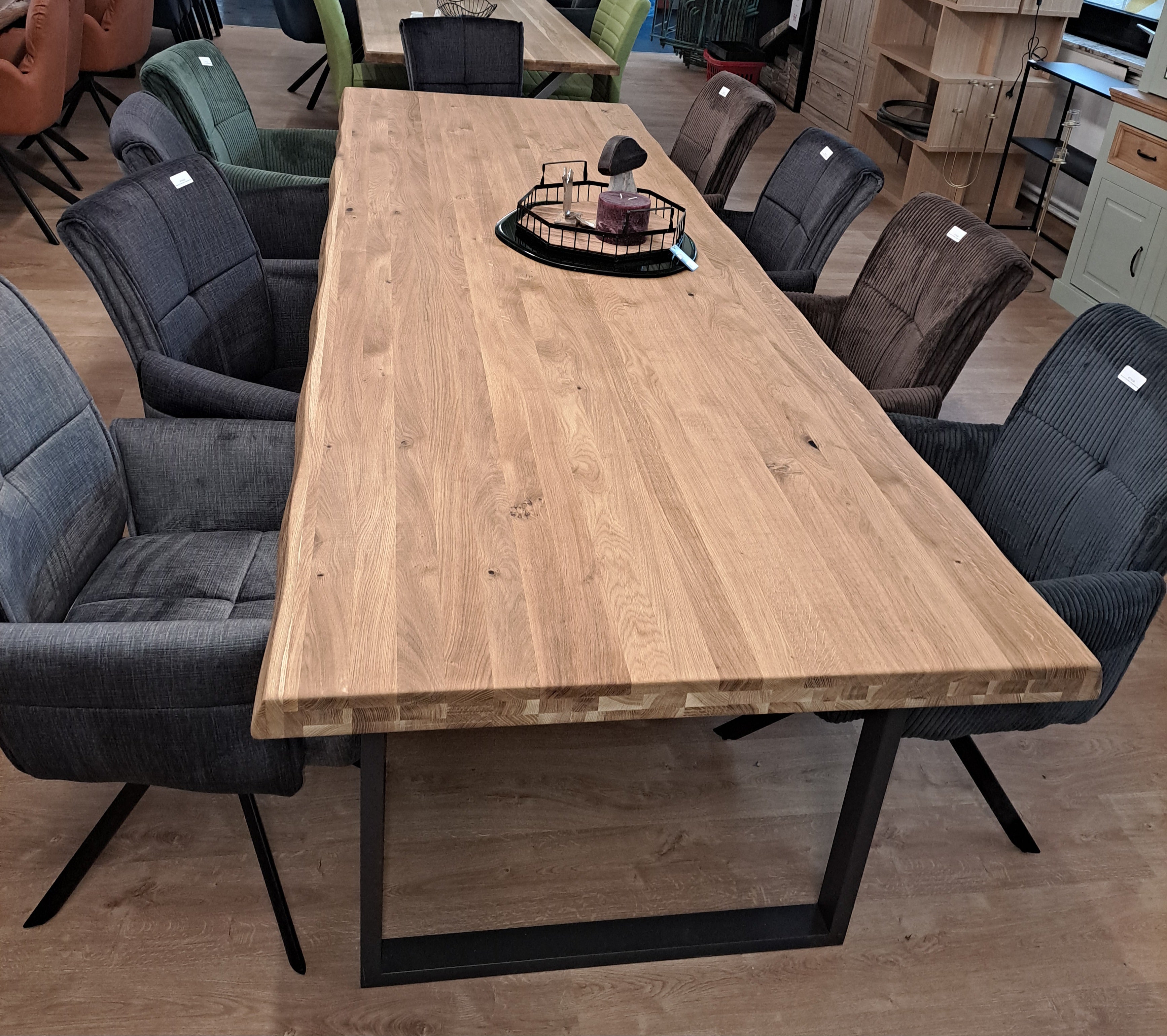 Esstisch mit Baumkante 300x100cm