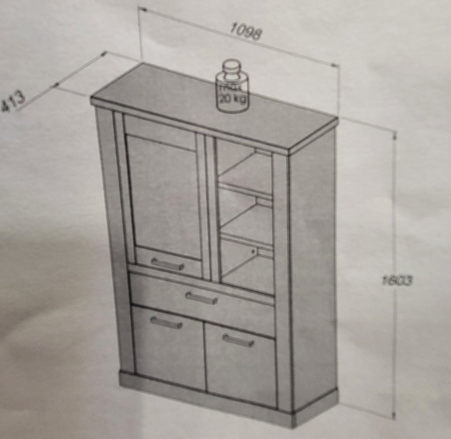 Highboard Vitrine