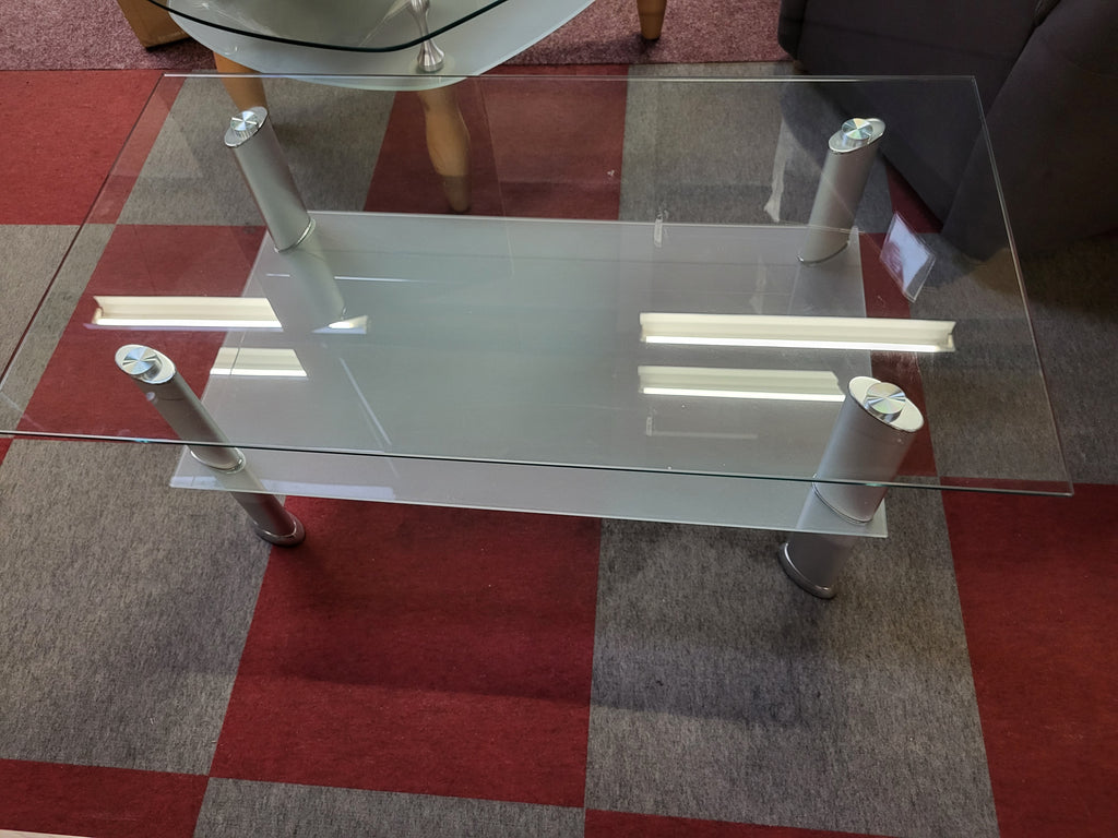 Couchtisch mit Glasplatte Outlet Einzelstück / Posten  Aktion