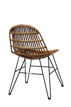 RATTAN Stuhl – Natur, Gestell antikschwarz – Bild 3