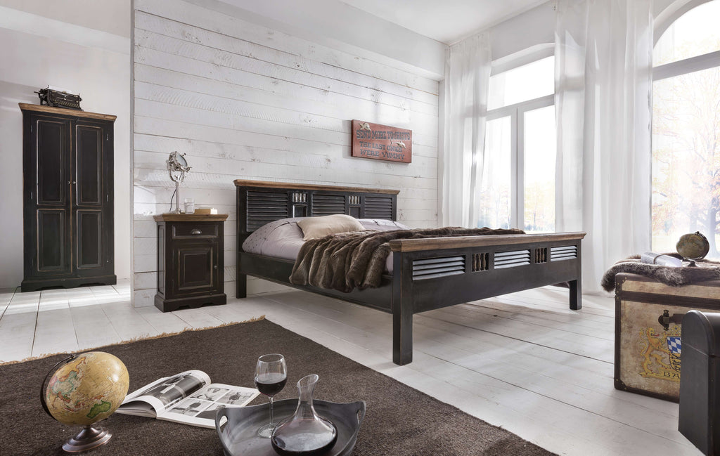 CORSICA Schrank – Schwarz mit honigfarbiger Deckplatte – Bild 4