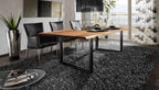 TABLES & CO Tisch 200x100 cm, Akazie natur, 36 mm – Platte natur, Gestell schwarz – Bild 4
