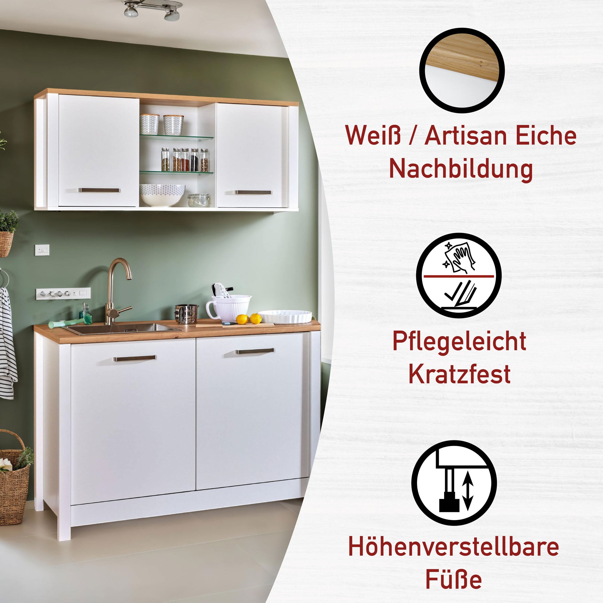 Spülenschrank Sicilia für Spüle + Spülmaschine -vorbestellbar-