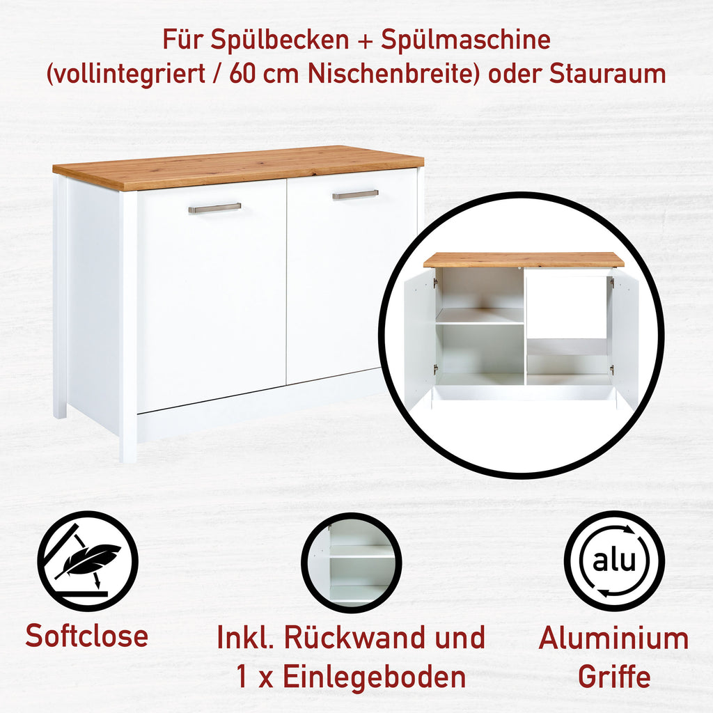 Spülenschrank Sicilia für Spüle + Spülmaschine -vorbestellbar-
