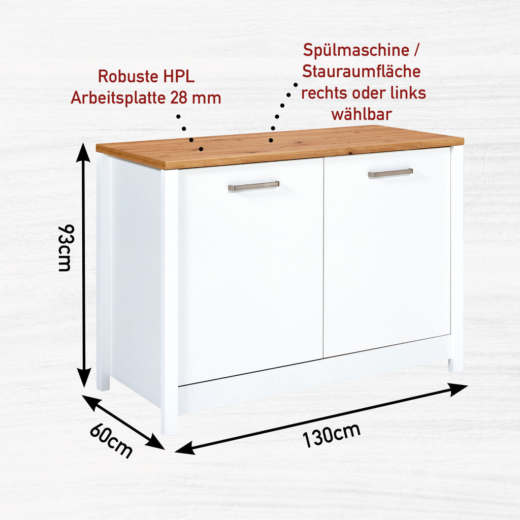 Spülenschrank Sicilia für Spüle + Spülmaschine -vorbestellbar-