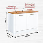 Spülenschrank Sicilia für Spüle + Spülmaschine -vorbestellbar-