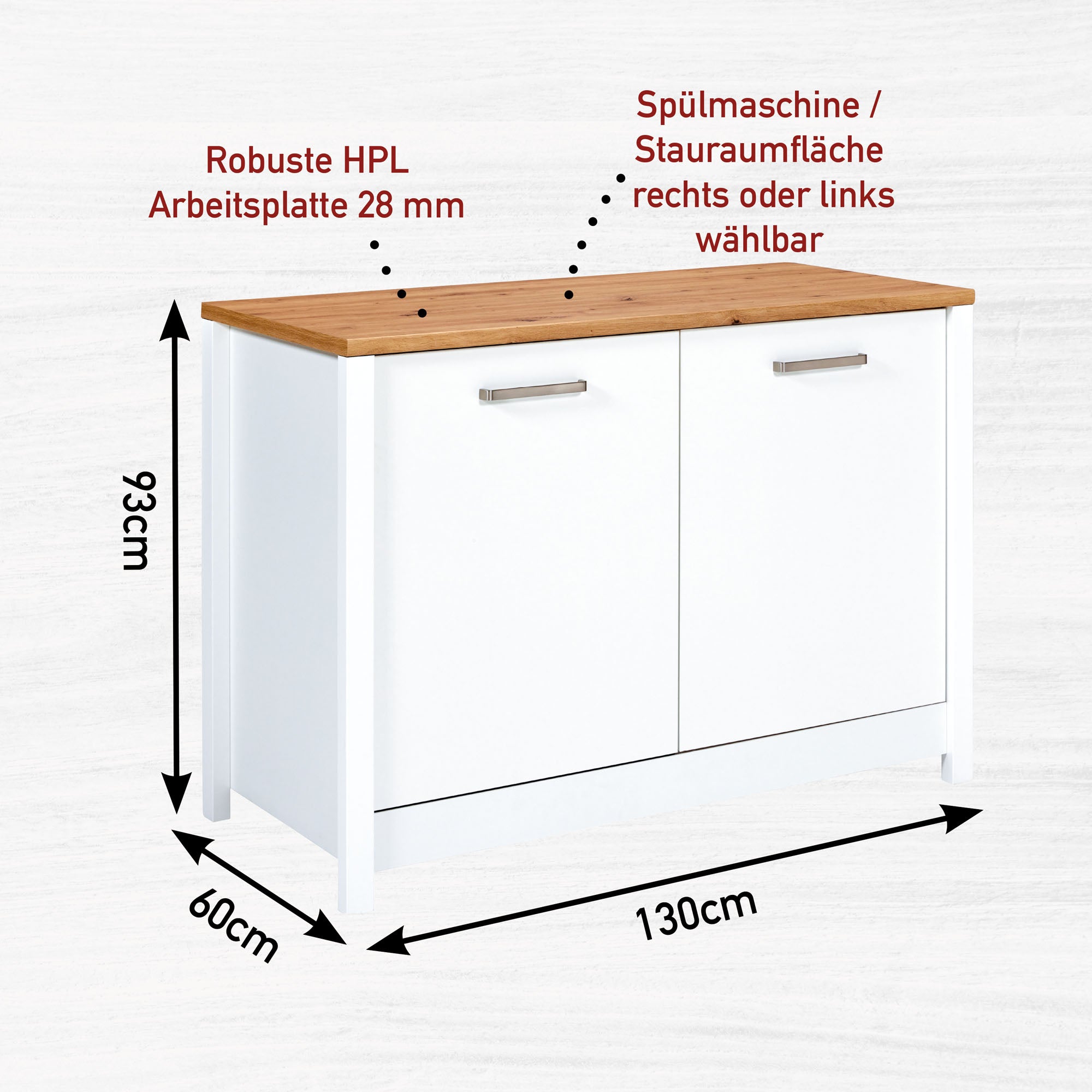 Spülenschrank Sicilia für Spüle + Spülmaschine -vorbestellbar-