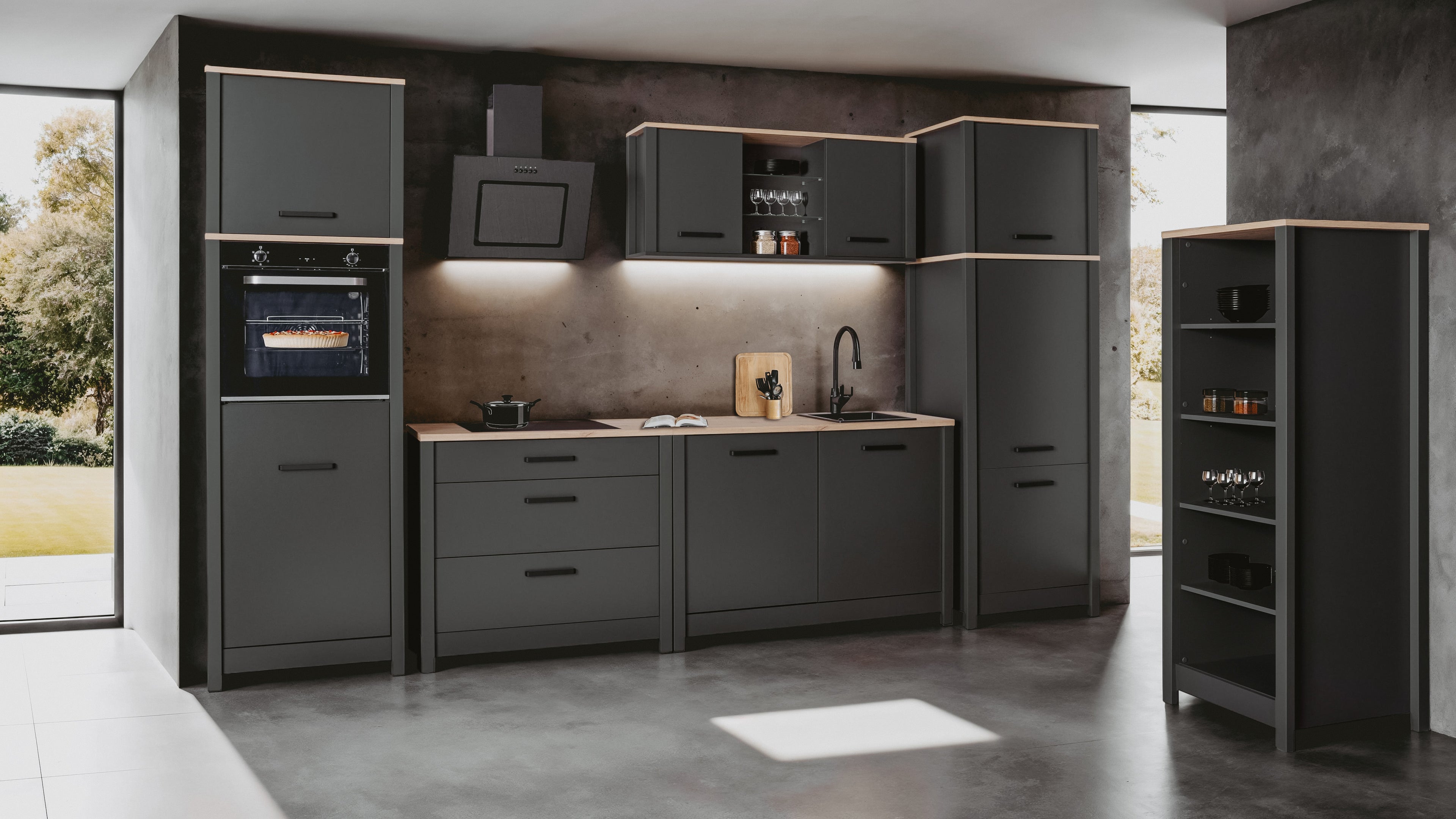Geräteschrank 1 Veneto für Kühlschrank + Backofen -vorbestellbar-