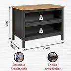 Bartisch Nellina anthrazit / Artisan Eiche -vorbestellbar-