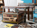 RIVERBOAT Couchtischtruhe – Bunt
