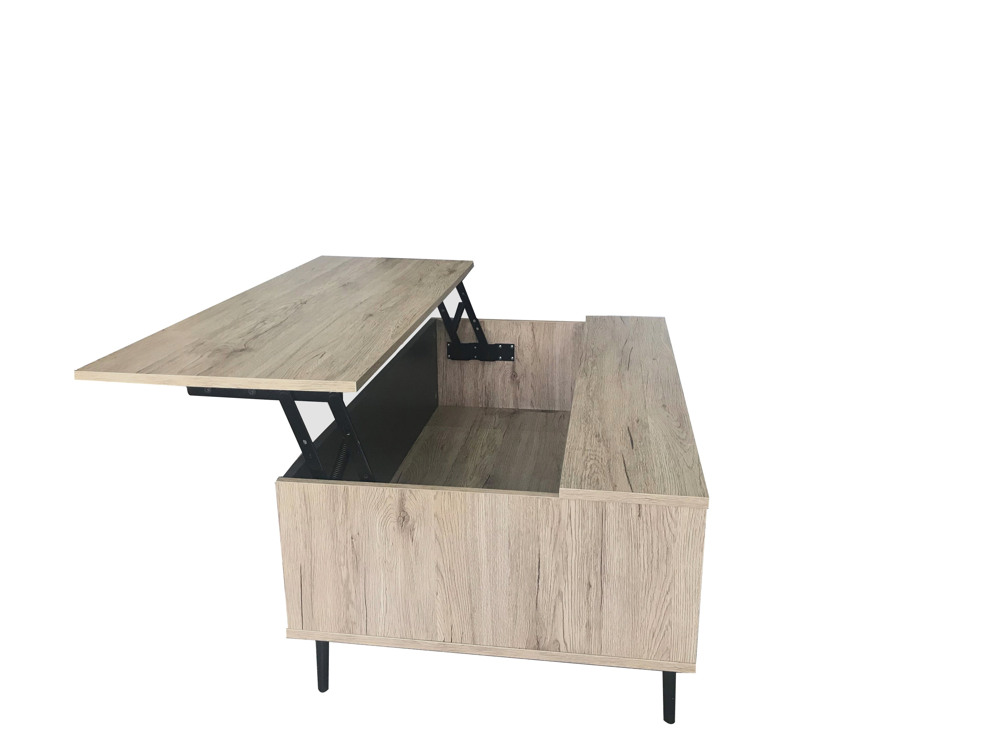 MAILBOX Couchtisch – Dunkel anthrazit und natur – Bild 2