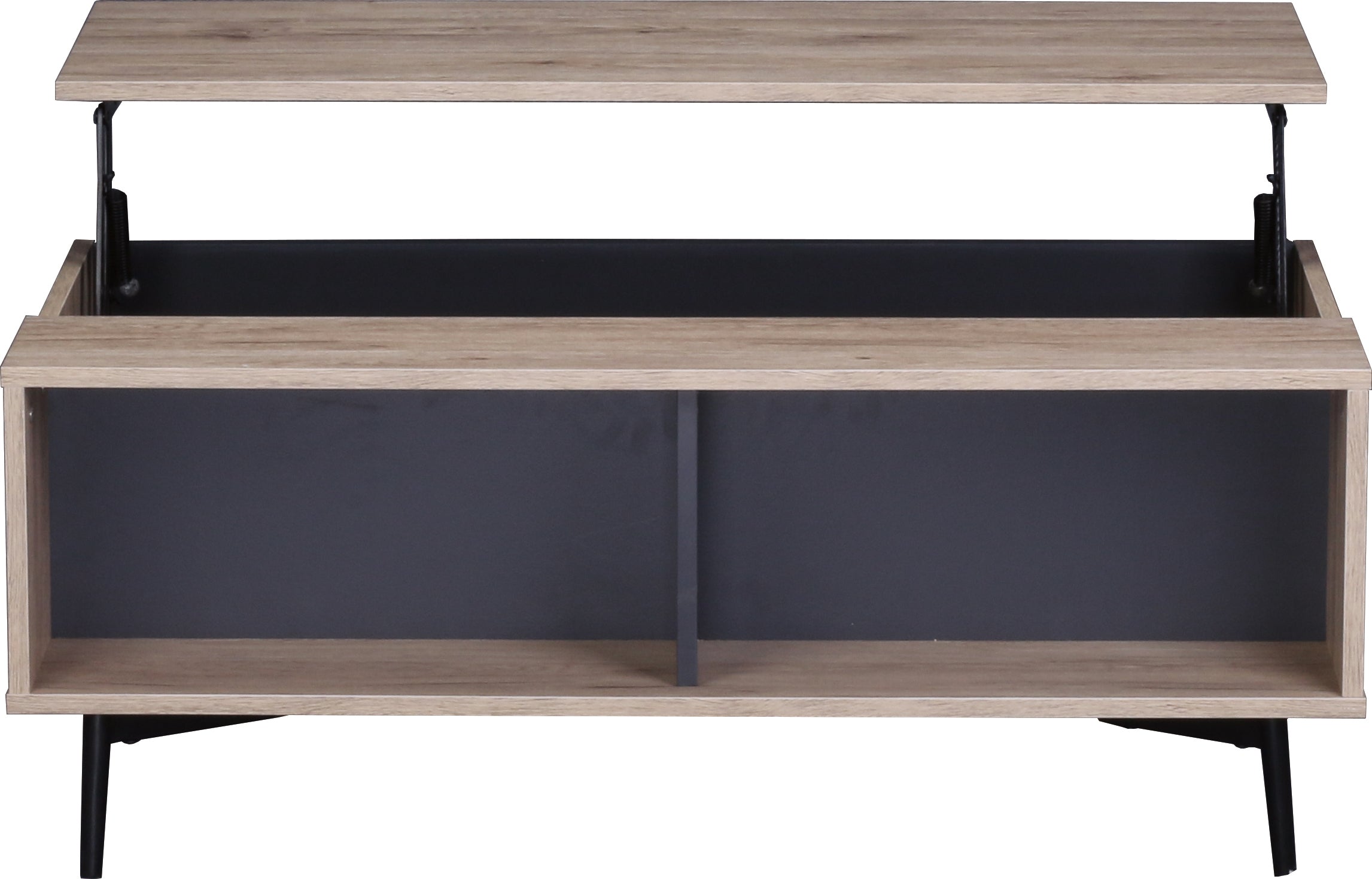 MAILBOX Couchtisch – Dunkel anthrazit und natur – Bild 4