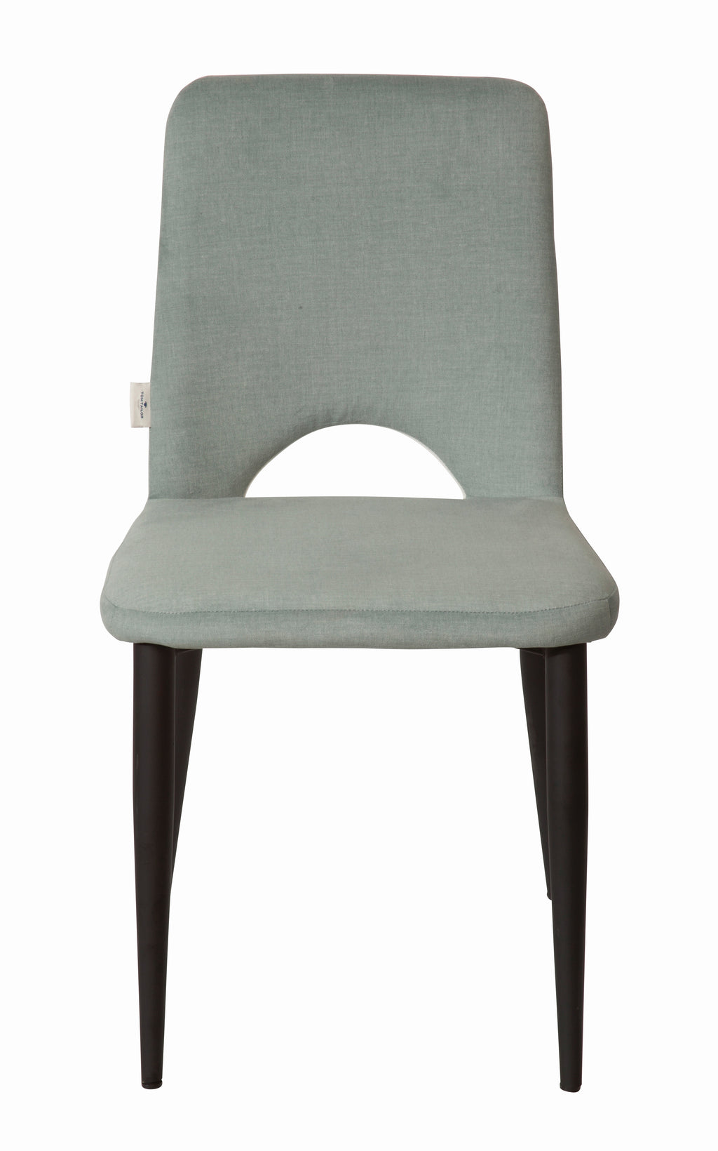 SIT&CHAIRS Stuhl, 2er-Set – Beine schwarz, Bezug celadon