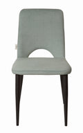 SIT&CHAIRS Stuhl, 2er-Set – Beine schwarz, Bezug celadon