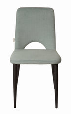 SIT&CHAIRS Stuhl, 2er-Set – Beine schwarz, Bezug celadon