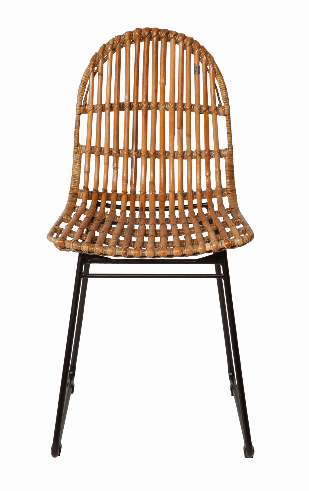 RATTAN Stuhl, 2er-Set – Natur, Gestell schwarz – Bild 9