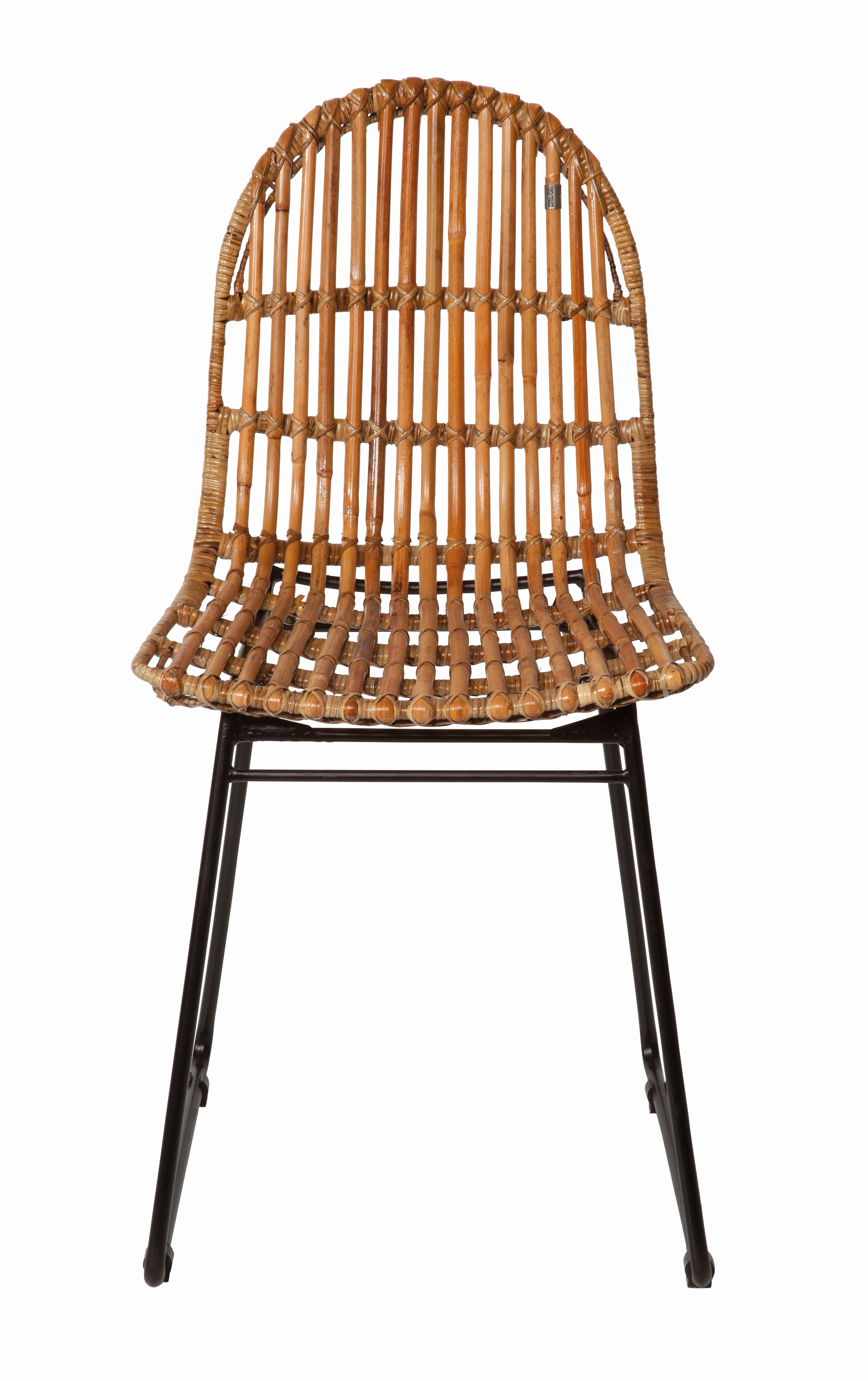 RATTAN Stuhl, 2er-Set – Natur, Gestell schwarz – Bild 9