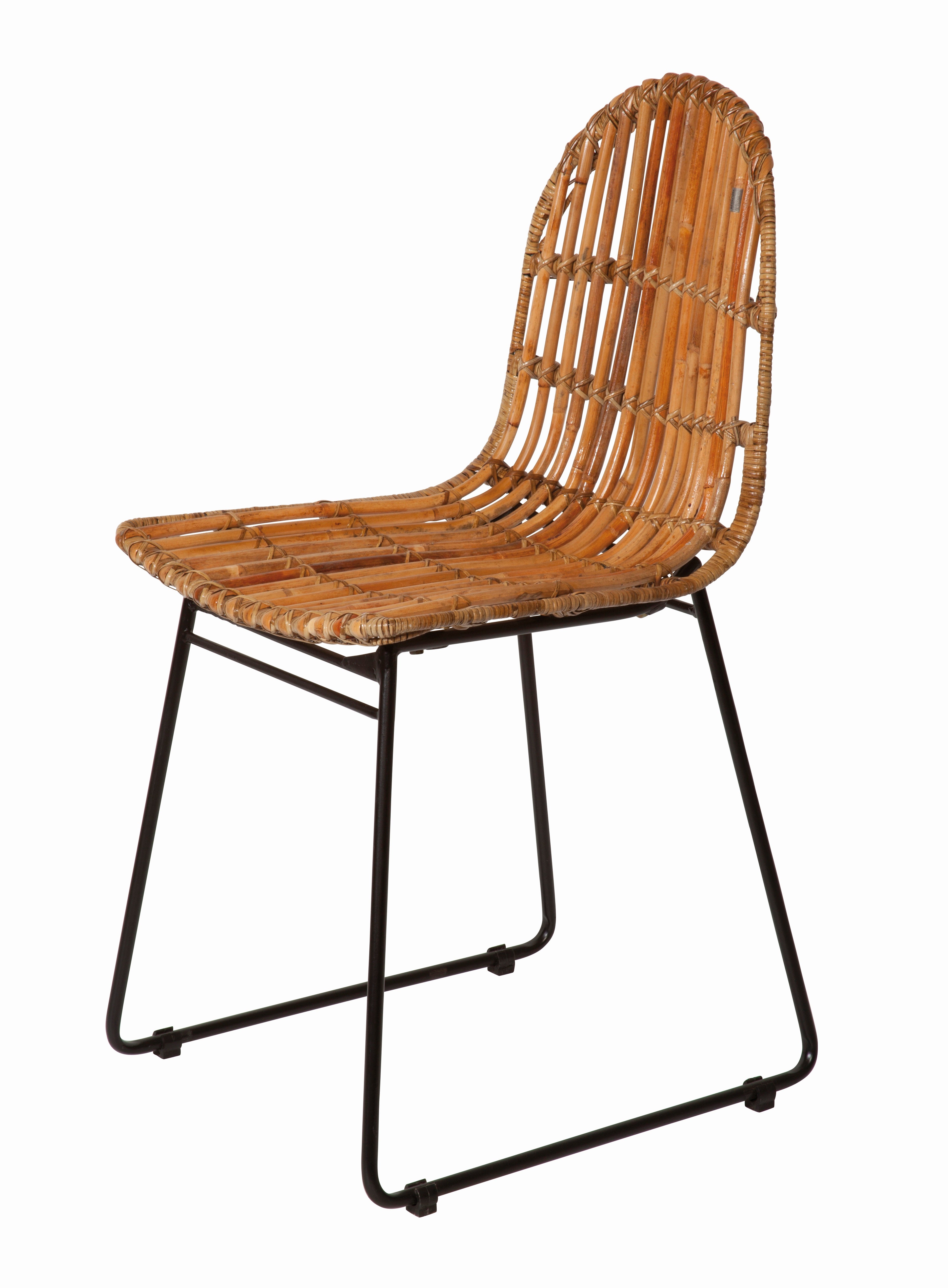 RATTAN Stuhl, 2er-Set – Natur, Gestell schwarz – Bild 10
