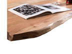 TABLES & CO Tisch 220x100 cm, Akazie natur, 56 mm – Platte natur, Gestell schwarz – Bild 2