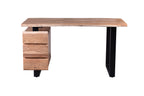 ALBERA Schreibtisch – Platte natur, Beine schwarz – Bild 2