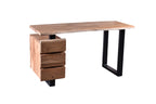 ALBERA Schreibtisch – Platte natur, Beine schwarz – Bild 3