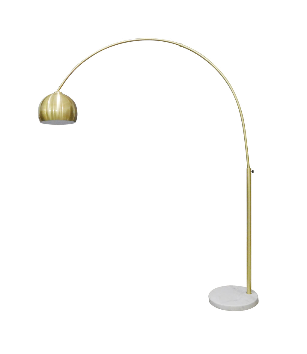 Sales Fever - Bogenlampe Messing mit Marmorfuß#