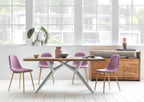 TABLES & CO Tisch 240x100 cm – Platte natur, Gestell antiksilber