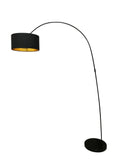 Sales Fever - Bogenlampe mit Stoffschirm schwarz