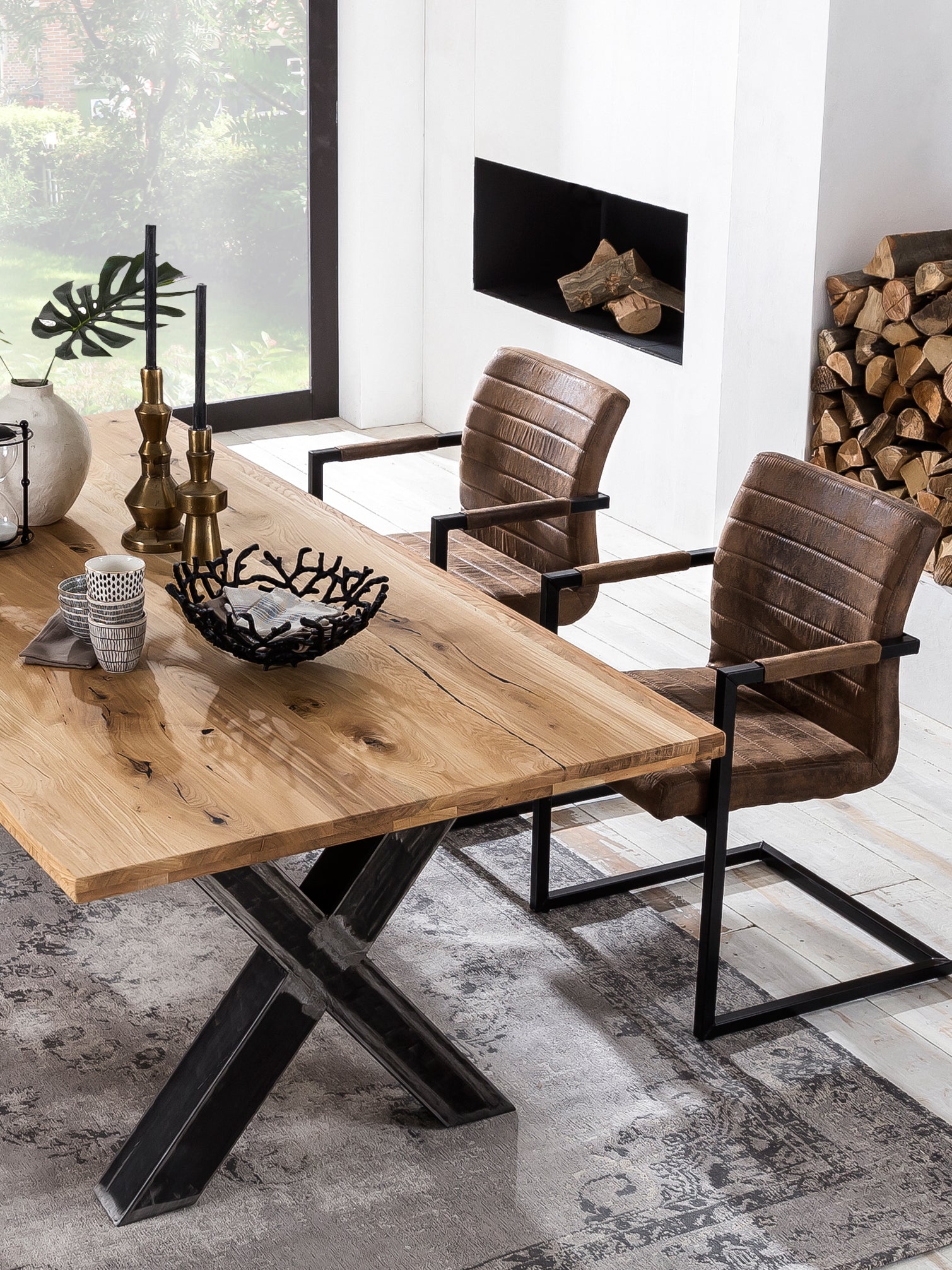 TOPS & TABLES Tischgestell Roheisen used look – Used look, klar lackiert – Bild 2