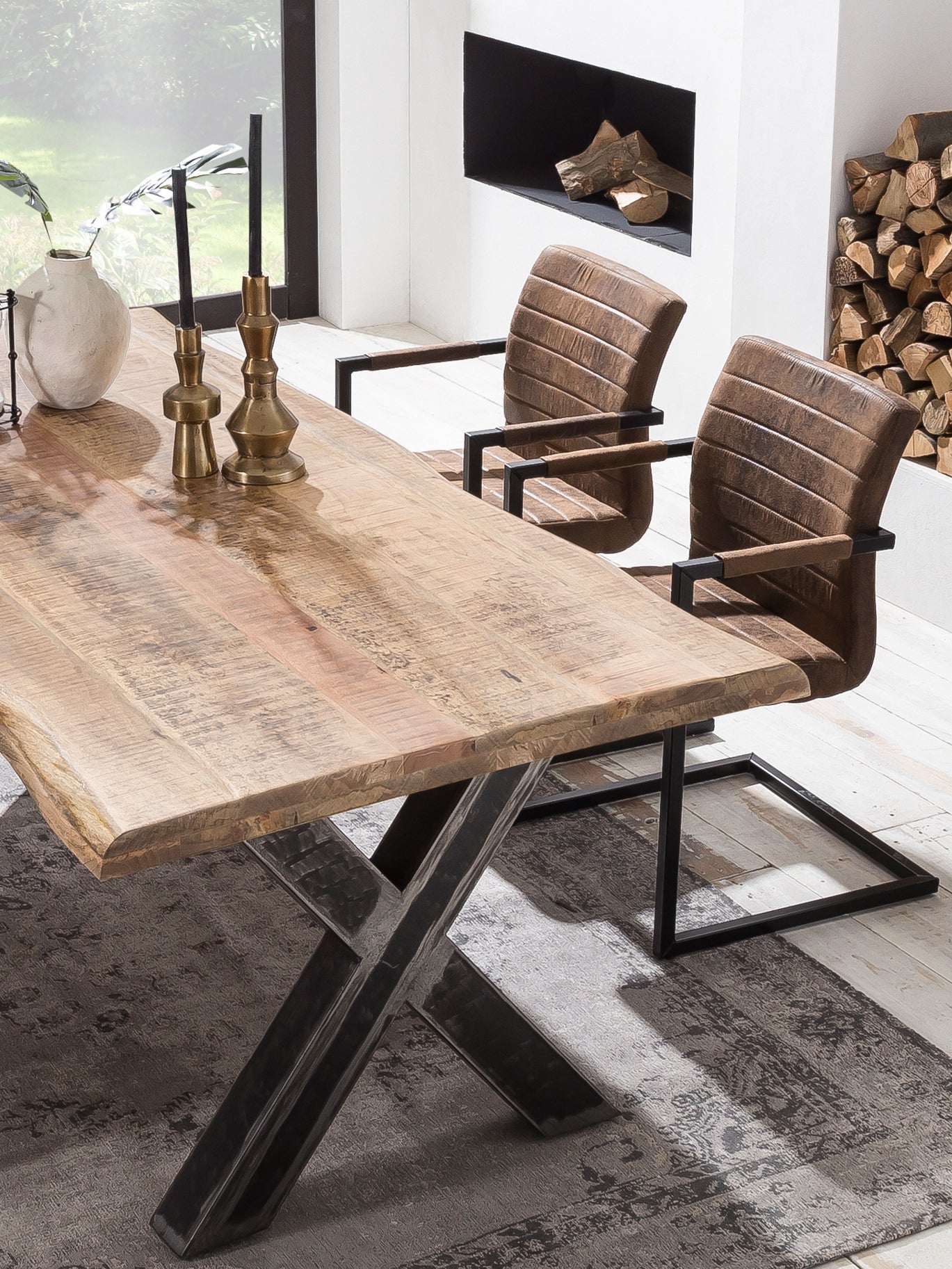 TOPS & TABLES Tischgestell Roheisen used look – Used look, klar lackiert – Bild 5