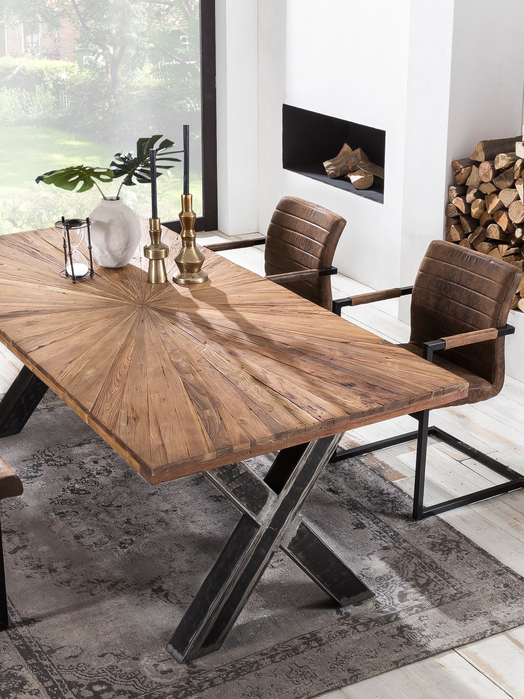 TOPS & TABLES Tischgestell Roheisen used look – Used look, klar lackiert – Bild 7