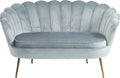 Sales Fever - Muschelsofa aus Samt Hellgrau