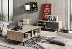 MAILBOX Couchtisch – Dunkel anthrazit und natur – Bild 7